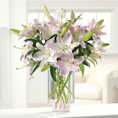 Striking Oriental Lily Vase