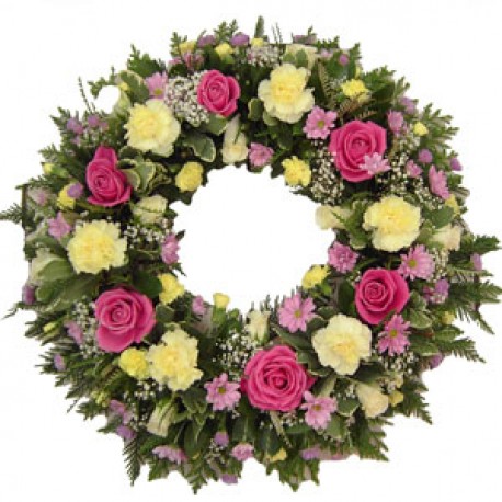 Pink and White Wreath